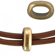 DQ metaal schuiver ring ovaal Ø 5x3mm Antiek brons